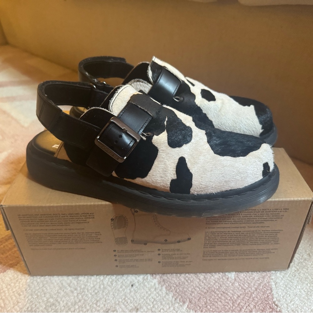 Dr Martens Cow Print Shoes